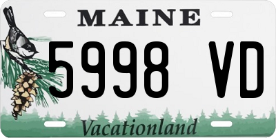 ME license plate 5998VD