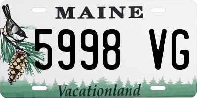 ME license plate 5998VG