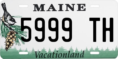 ME license plate 5999TH