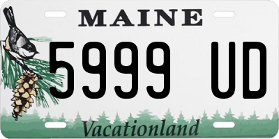ME license plate 5999UD