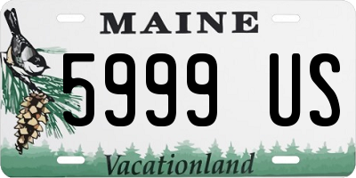 ME license plate 5999US