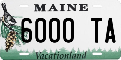 ME license plate 6000TA