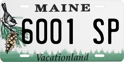 ME license plate 6001SP