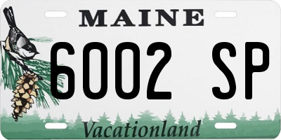 ME license plate 6002SP
