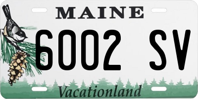 ME license plate 6002SV