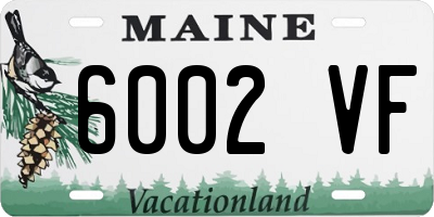 ME license plate 6002VF