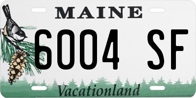 ME license plate 6004SF