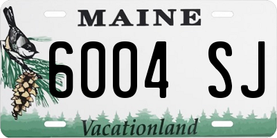 ME license plate 6004SJ