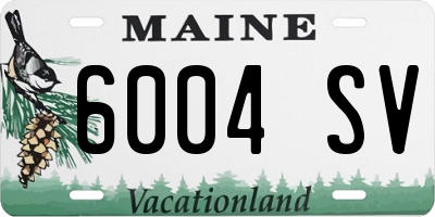 ME license plate 6004SV