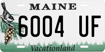 ME license plate 6004UF