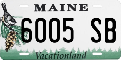 ME license plate 6005SB