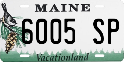 ME license plate 6005SP