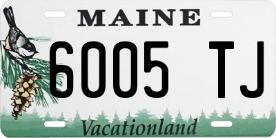 ME license plate 6005TJ