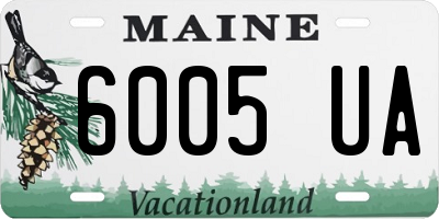 ME license plate 6005UA