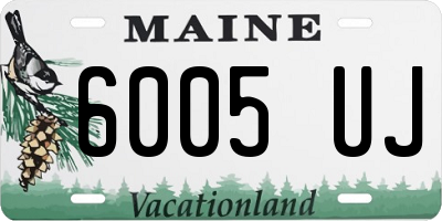 ME license plate 6005UJ
