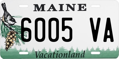 ME license plate 6005VA