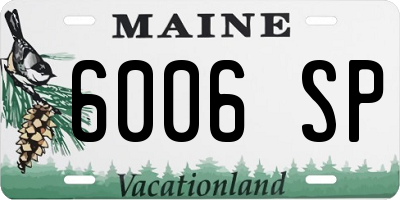 ME license plate 6006SP