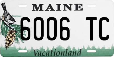 ME license plate 6006TC
