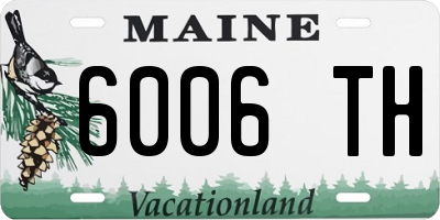 ME license plate 6006TH