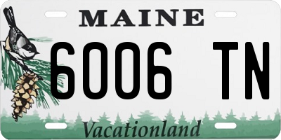 ME license plate 6006TN