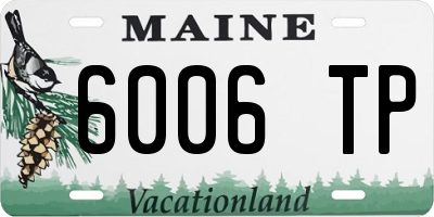 ME license plate 6006TP