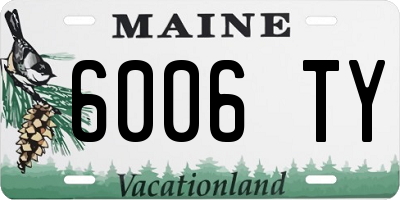 ME license plate 6006TY