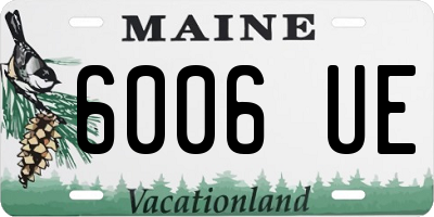 ME license plate 6006UE