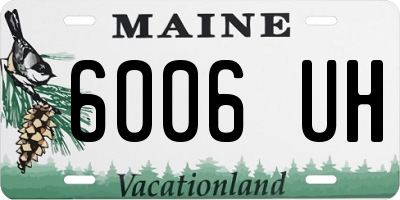 ME license plate 6006UH