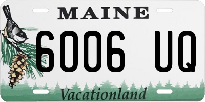 ME license plate 6006UQ