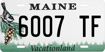 ME license plate 6007TF
