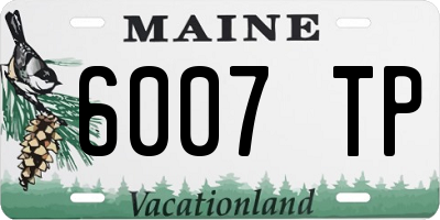 ME license plate 6007TP
