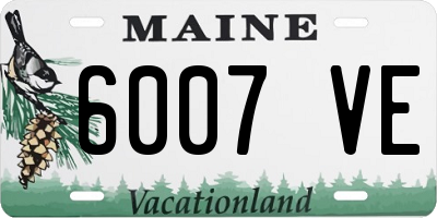 ME license plate 6007VE
