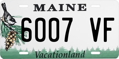 ME license plate 6007VF