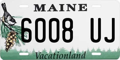 ME license plate 6008UJ