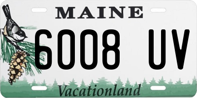 ME license plate 6008UV