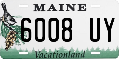 ME license plate 6008UY