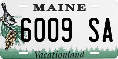 ME license plate 6009SA
