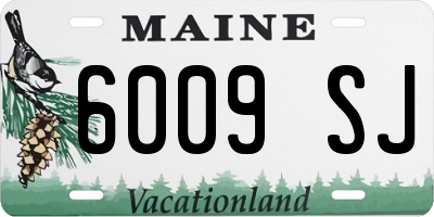 ME license plate 6009SJ