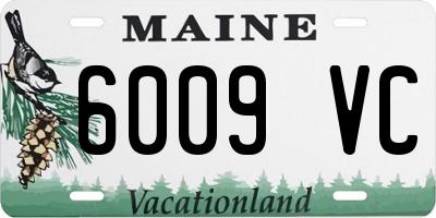 ME license plate 6009VC