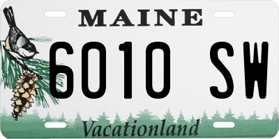 ME license plate 6010SW