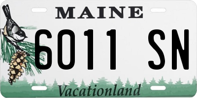 ME license plate 6011SN