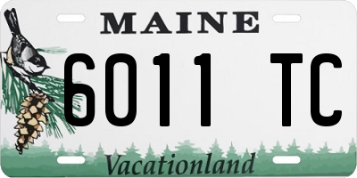 ME license plate 6011TC