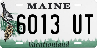 ME license plate 6013UT