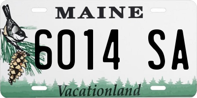 ME license plate 6014SA