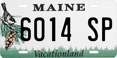 ME license plate 6014SP