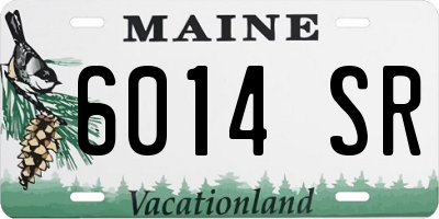 ME license plate 6014SR
