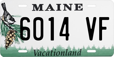 ME license plate 6014VF