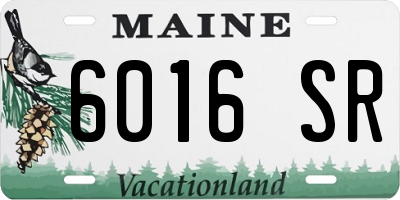 ME license plate 6016SR