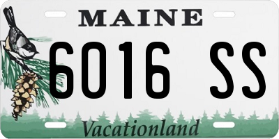 ME license plate 6016SS