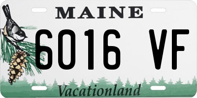 ME license plate 6016VF